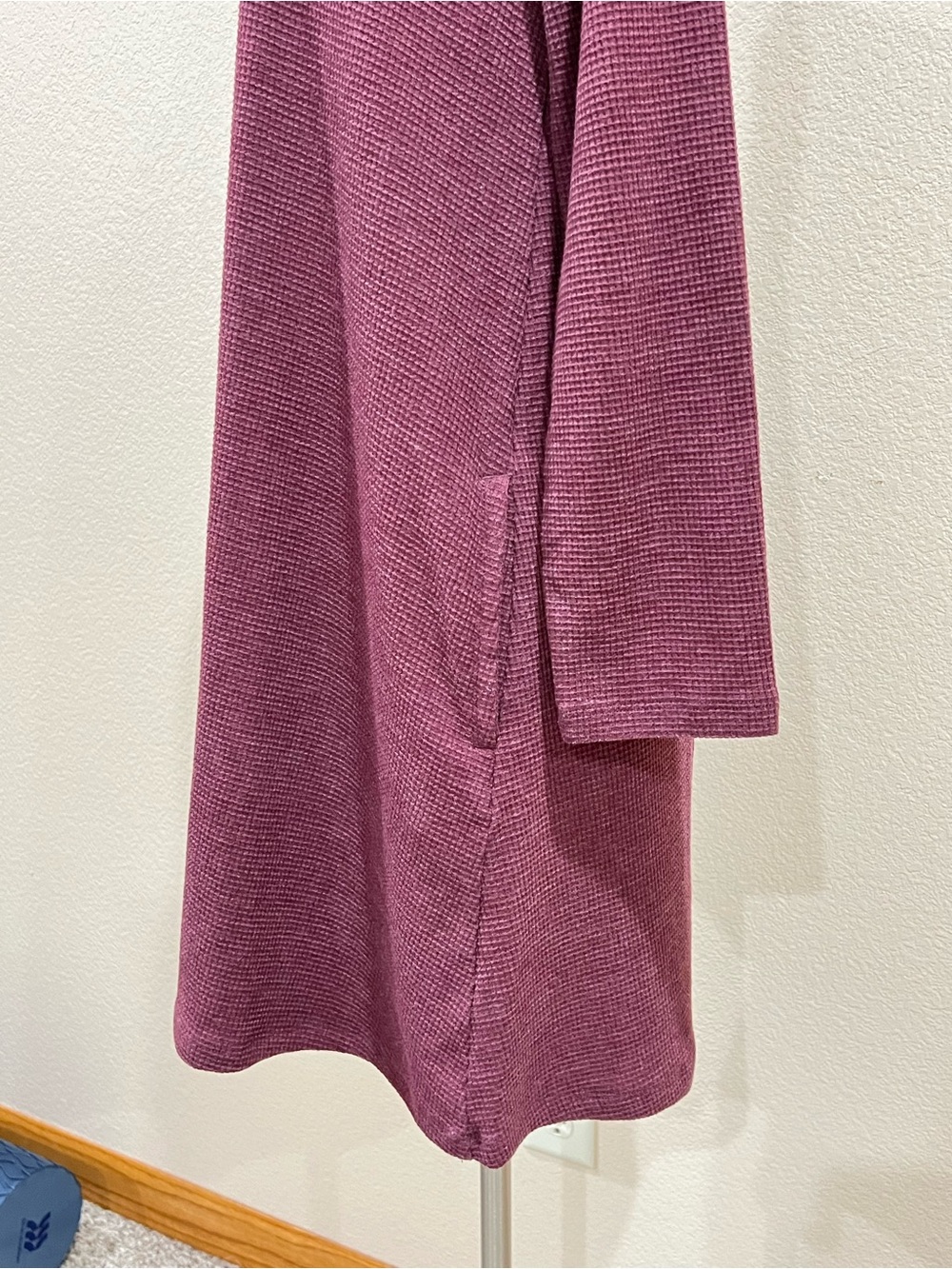 Toad&Co Maroon Waffle Knit Swing Dress Size Medium - Picture 8 of 12